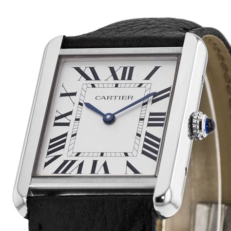 cartier ladies tank watch leather strap|cartier tank watch bracelet.